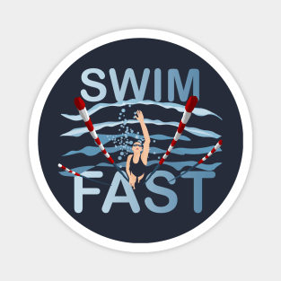 Swim Fast Swimming Competitive Freestyle Women's Swmming Magnet